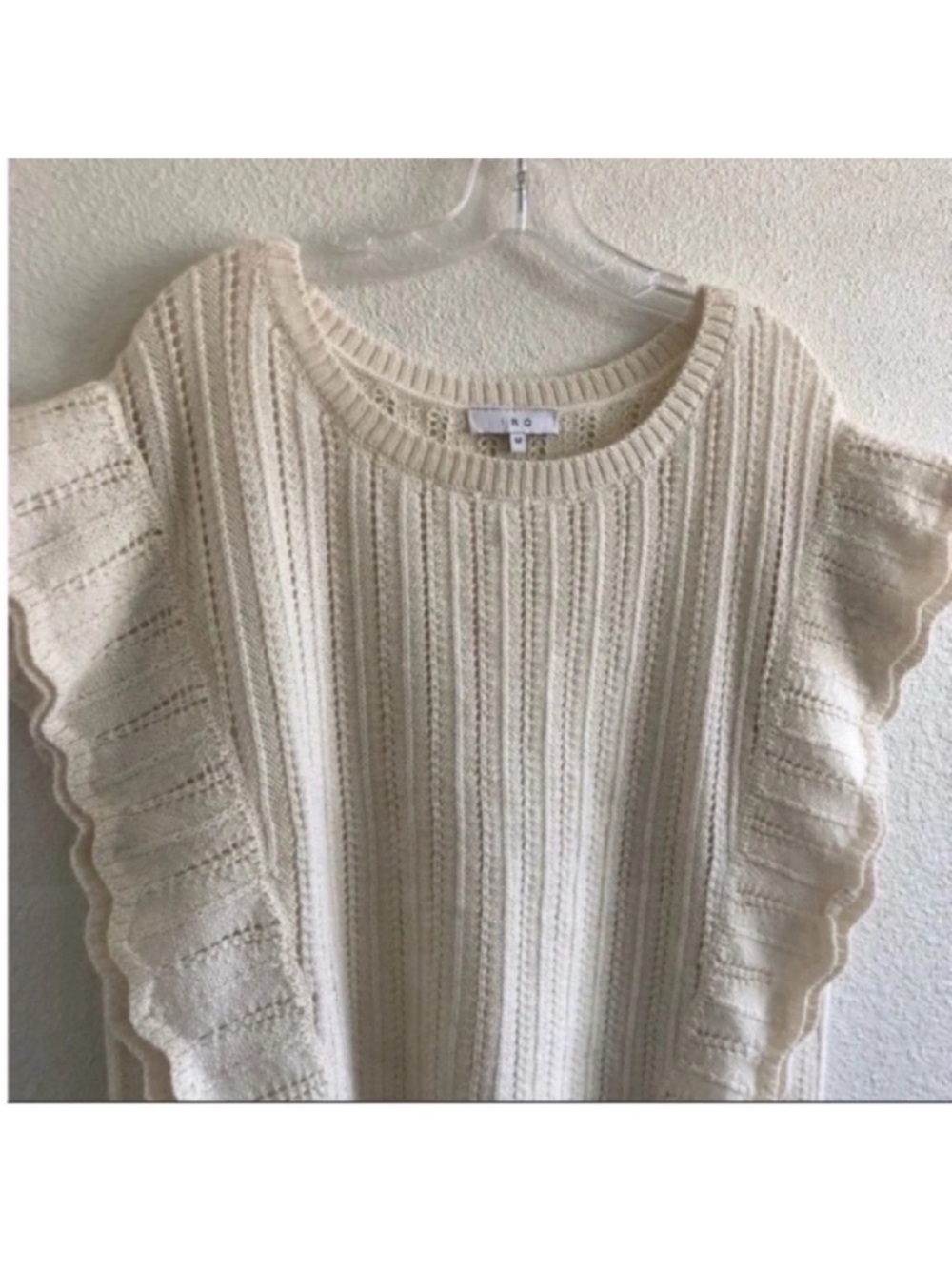 IRO Dafgan Ruffle Sleeve Knit Sweater Wool Alpaca - Picture 4 of 7